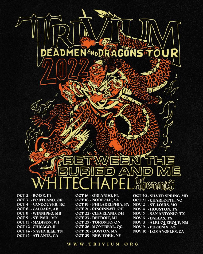 TRIVIUM Deadmen And Dragons Tour Front of the Stage